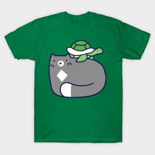 Blue Cat and Tiny Turtle T-Shirt